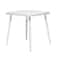 White Aluminum Farmhouse Outdoor Dining Table, 30" x 30" x 30"